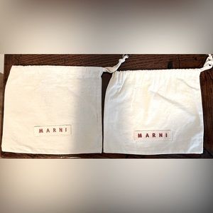 Two Marni dust bags - 7.5” x 8.5”